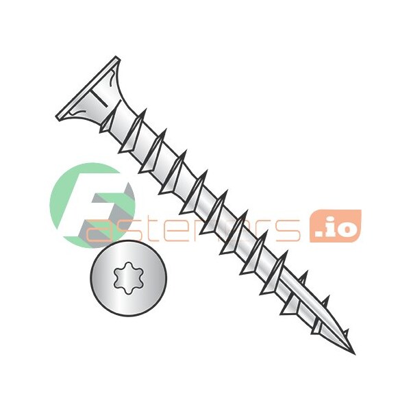 Newport Fasteners Wood Screw, #8, 1 in, Zinc Plated Steel Flat Head Torx Drive, 8000 PK 225748 - main